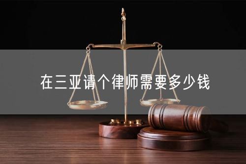 在三亞請(qǐng)個(gè)律師需要多少錢