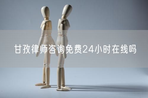 甘孜律師咨詢免費(fèi)24小時(shí)在線嗎